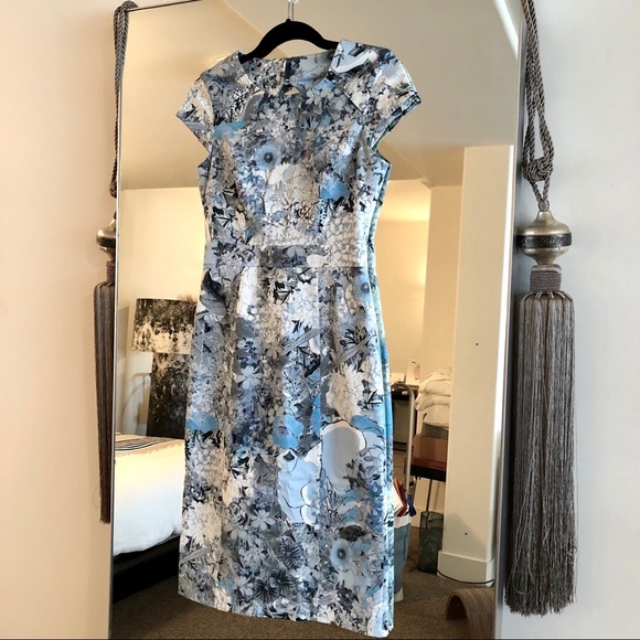 erdem blue floral dress